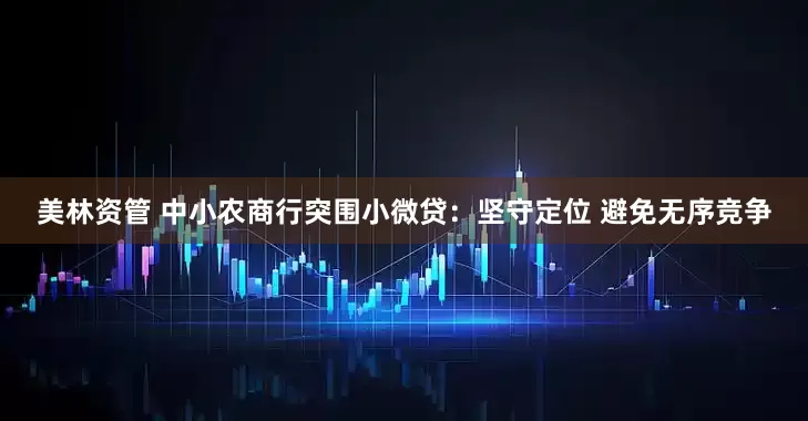 美林资管 中小农商行突围小微贷：坚守定位 避免无序竞争