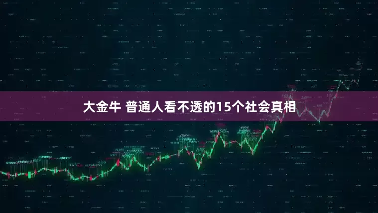 大金牛 普通人看不透的15个社会真相
