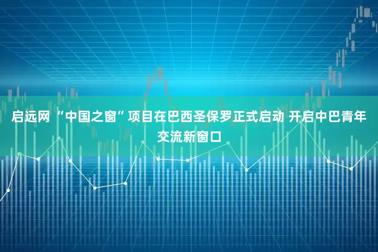 启远网 “中国之窗”项目在巴西圣保罗正式启动 开启中巴青年交流新窗口